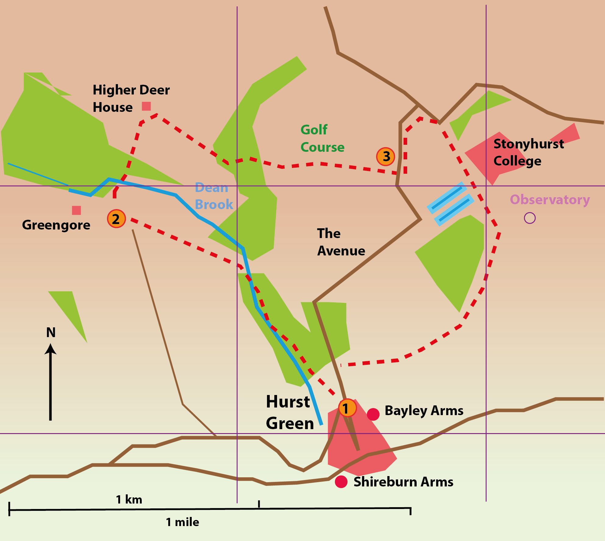 map walk Hurst Green Stonyhurst